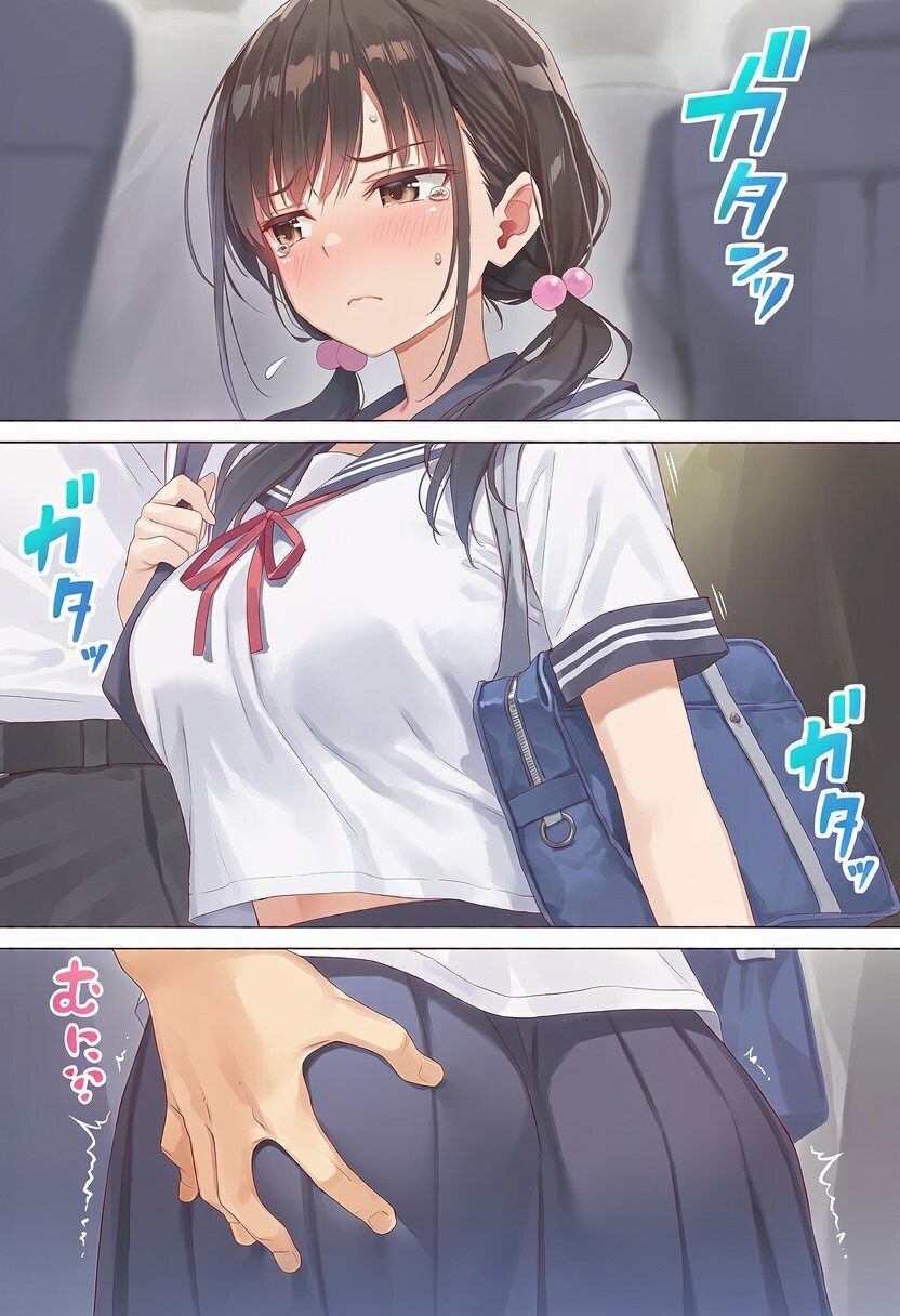 爆乳おさげちゃんの学園性活〜地獄の通学電車編〜 画像2