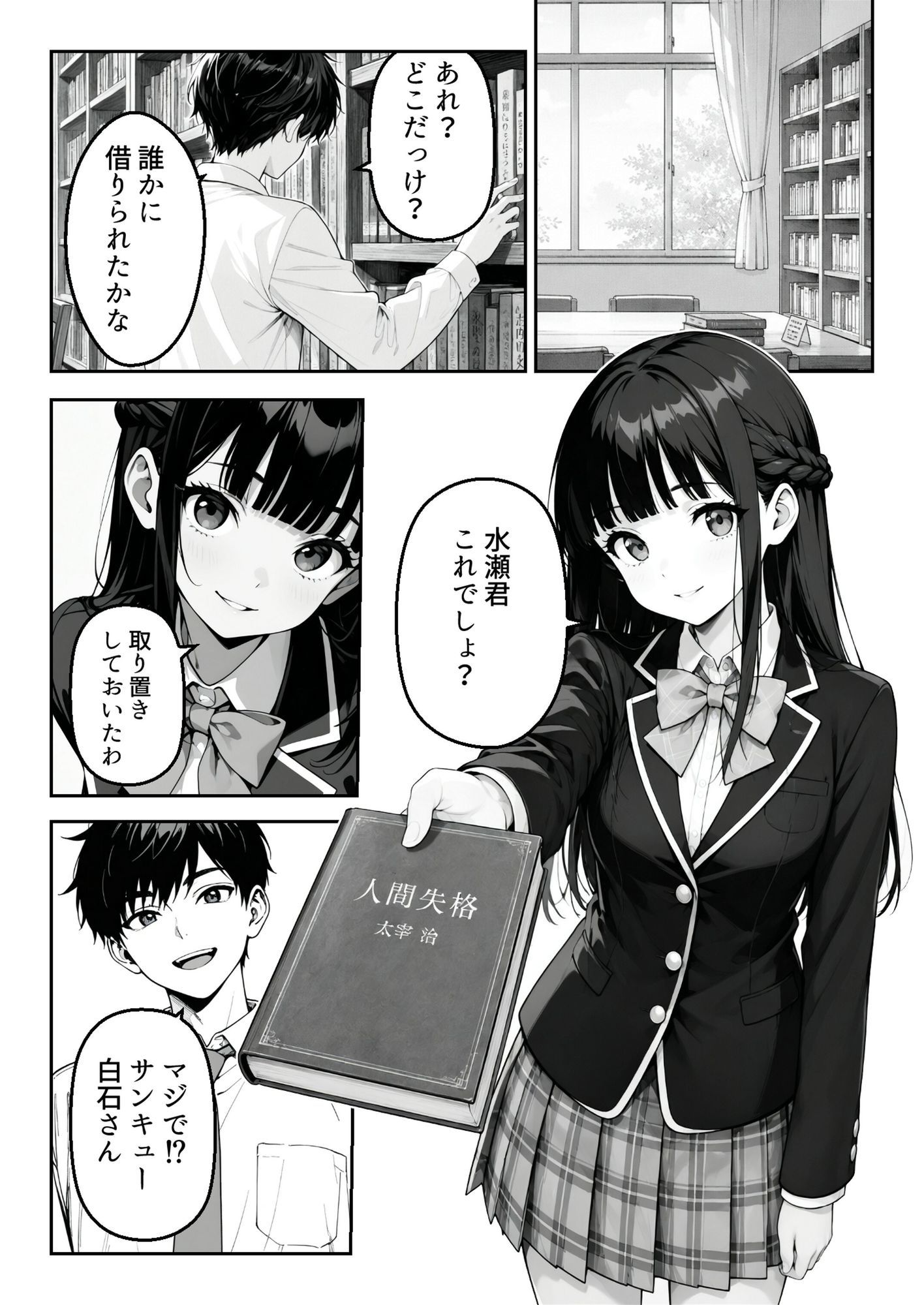 サキュバスに認識改変された教室で、彼女だけが僕たちを見ている。 2枚目