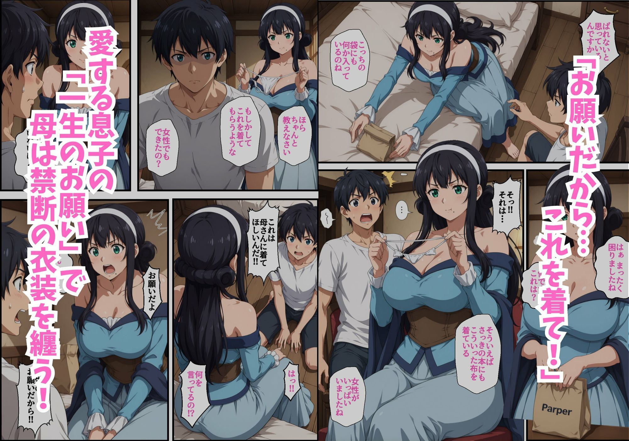 【無料エロ漫画】d_827706 ごぶさた熟れ母に紐ビキニを着せて中出しする話(アツバキ)