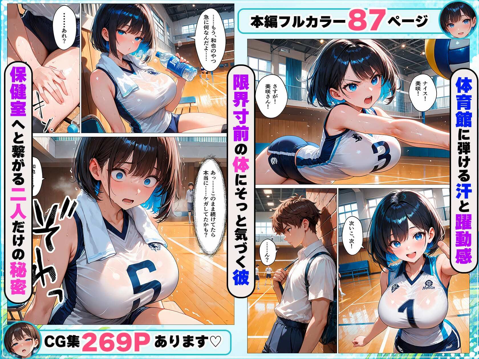 バレー部の幼馴染と汗だく本能剥き出しイチャラブセックス 画像4