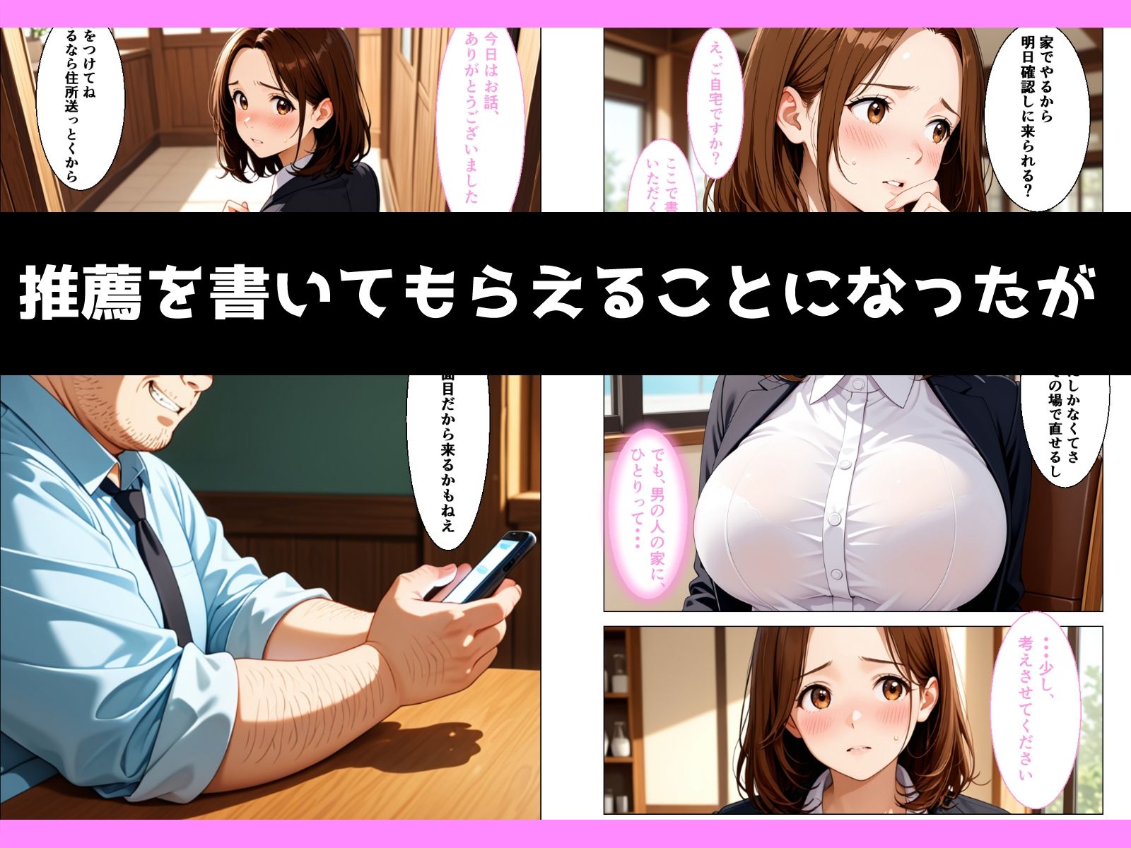 真面目な巨乳女子大生が内定欲しさに言いなりになる話