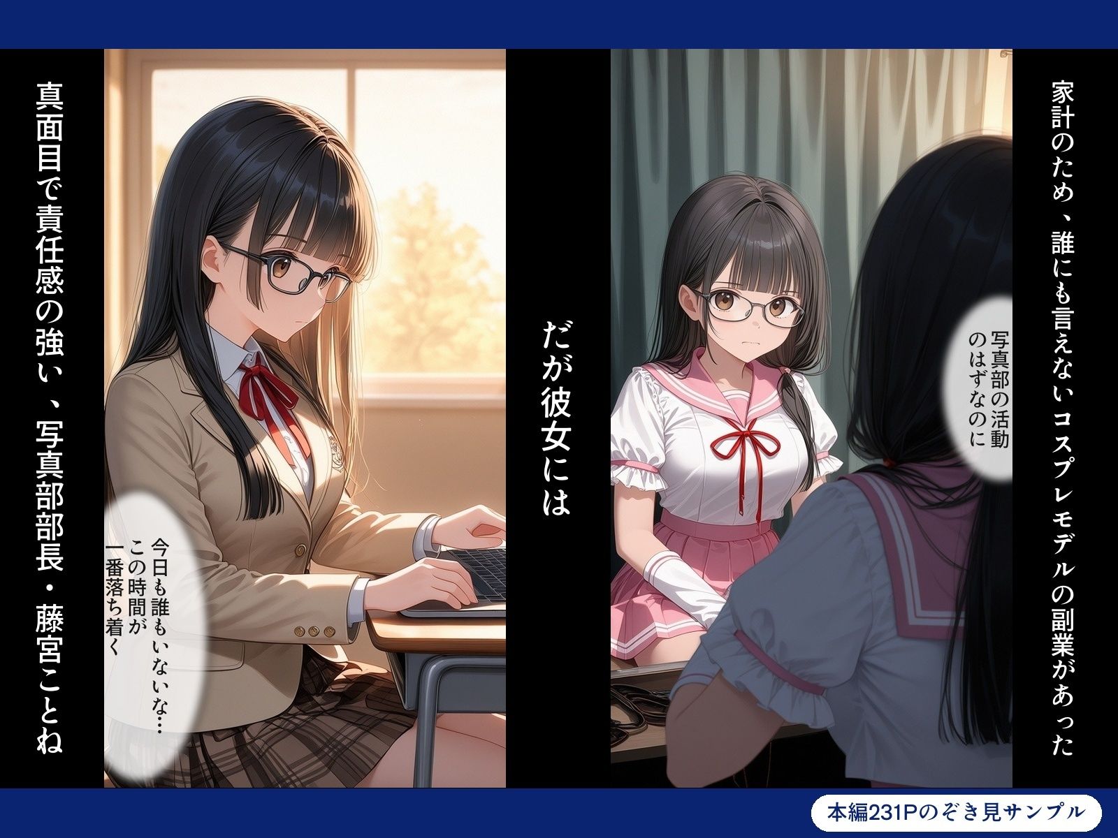 巨乳写真部部長の弱みを握ったら、写真部の準備室でこっそり完堕ちしてくれた話 画像3