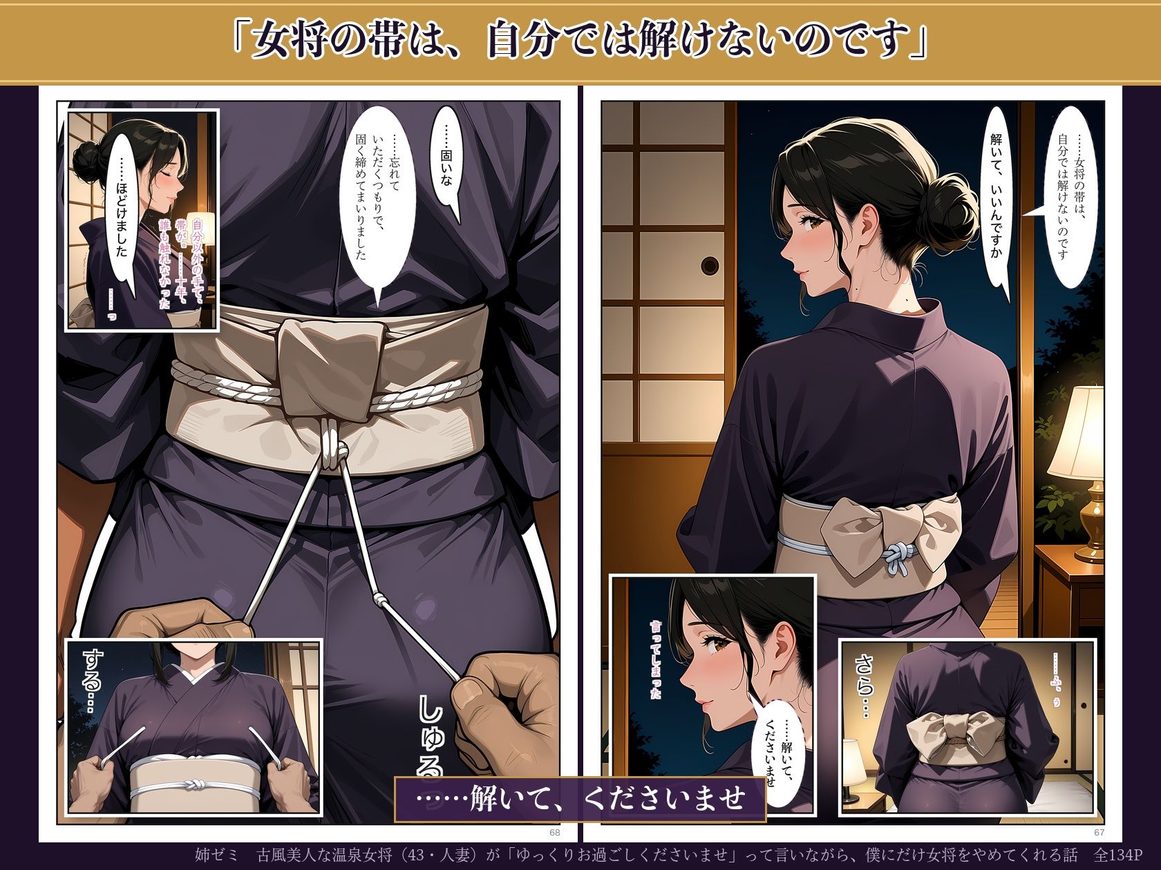 古風美人な温泉女将（43・人妻）が「ゆっくりお過ごしくださいませ」って言いながら、僕にだけ女将をやめてくれる話 画像8