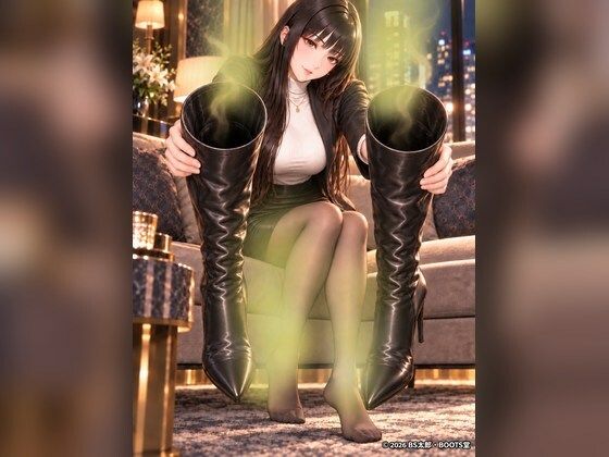 「そんなにブーツの匂いが好きなら嗅がせてあげる（はーと）」美人女上司に激臭ニーハイブーツで朝まで責められた出張の夜 画像3