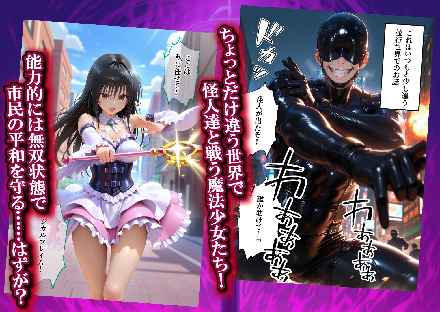 魔法少女 闇落ち 敗北ルートもう戻れない 繰り返される凌●と快楽で嫌なはずなのに…とら〇る編 サンプル1ページ