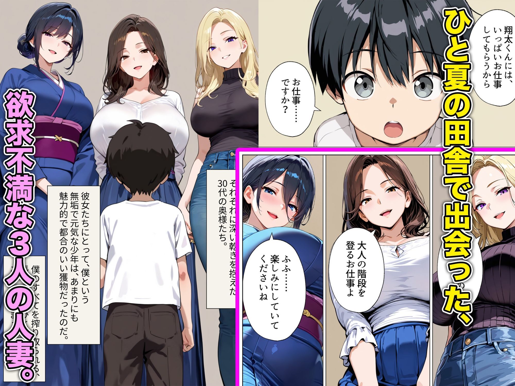 人妻種付けシェアリング〜僕の精子、毎日3人がかりで搾り取られてます〜 画像2