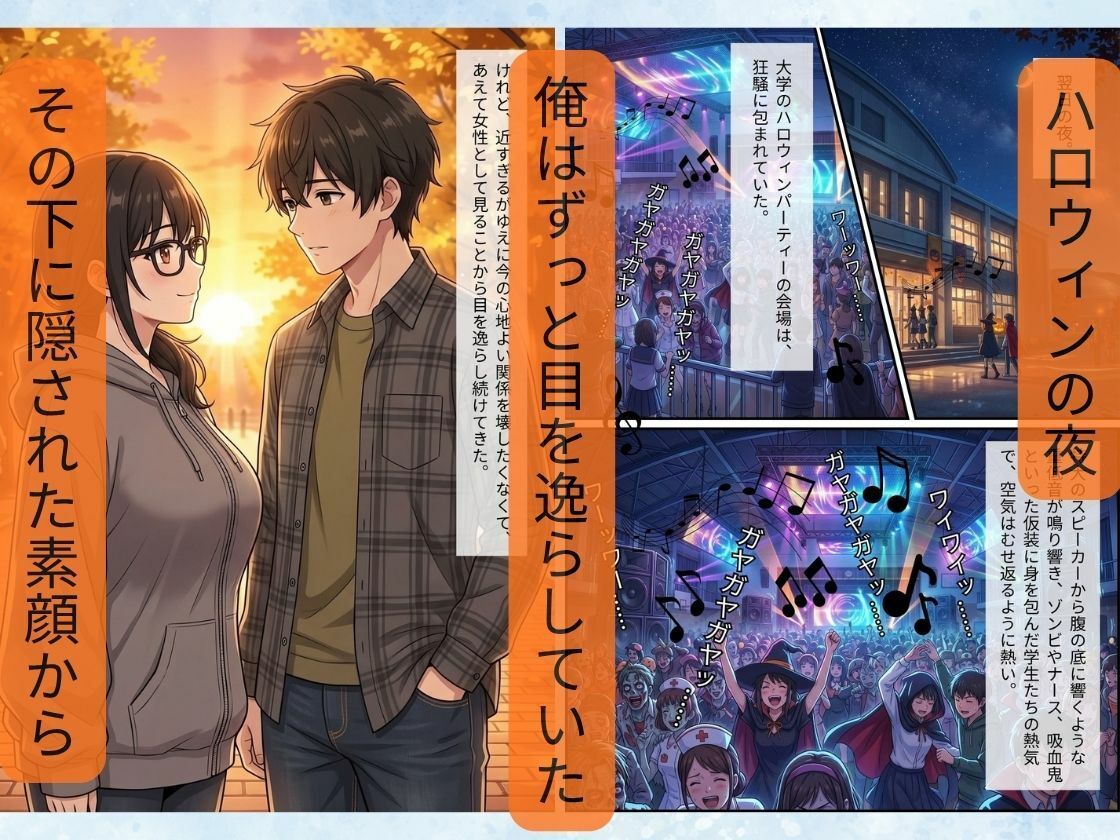 普段は眼鏡の地味っ娘な幼馴染が、ハロウィンでドスケベサキュバスになって俺の理性を壊しに来た。 サンプル4