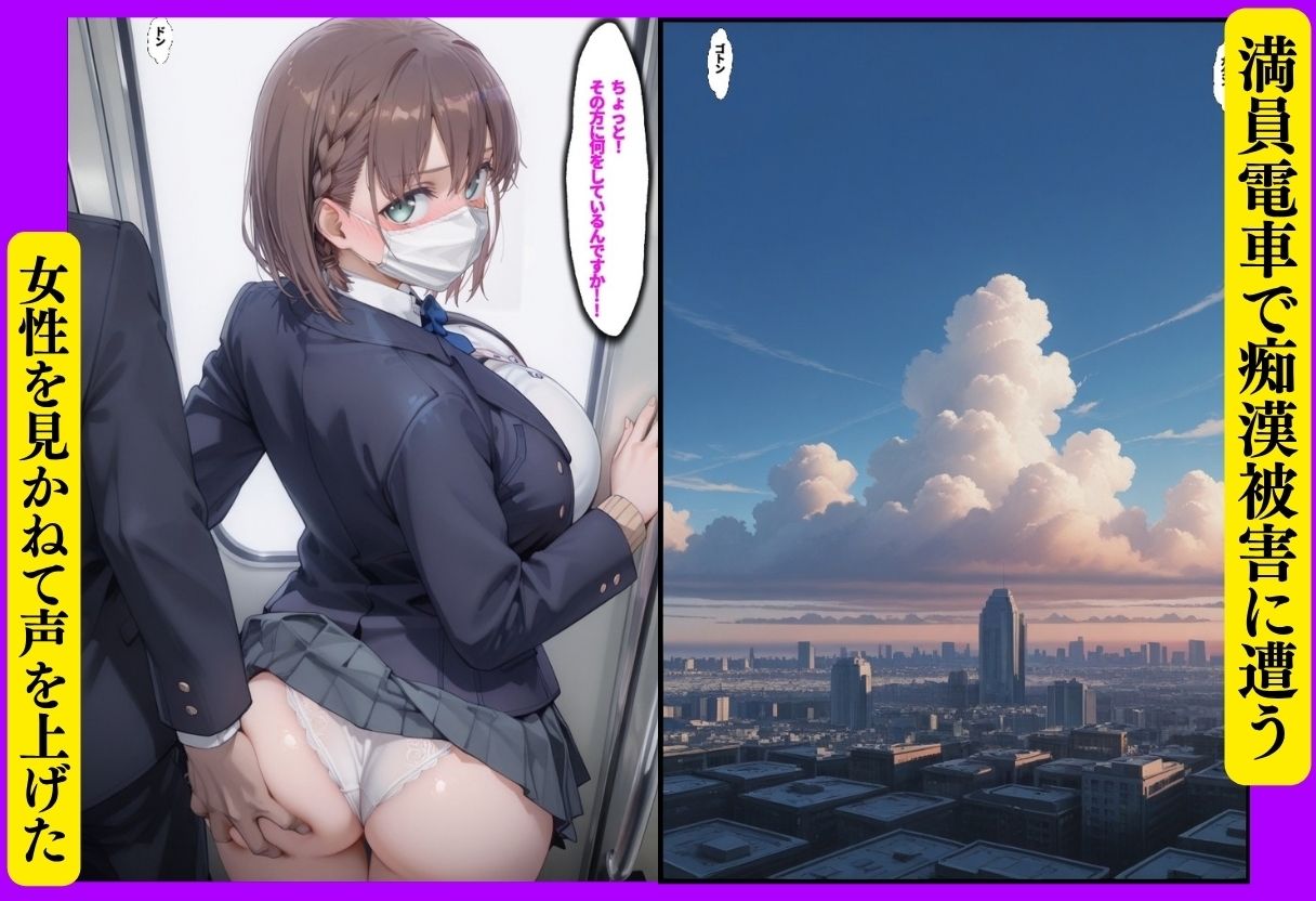 たわわ痴●堕ち 〜満員電車で正義感が仇になった女〜 画像1