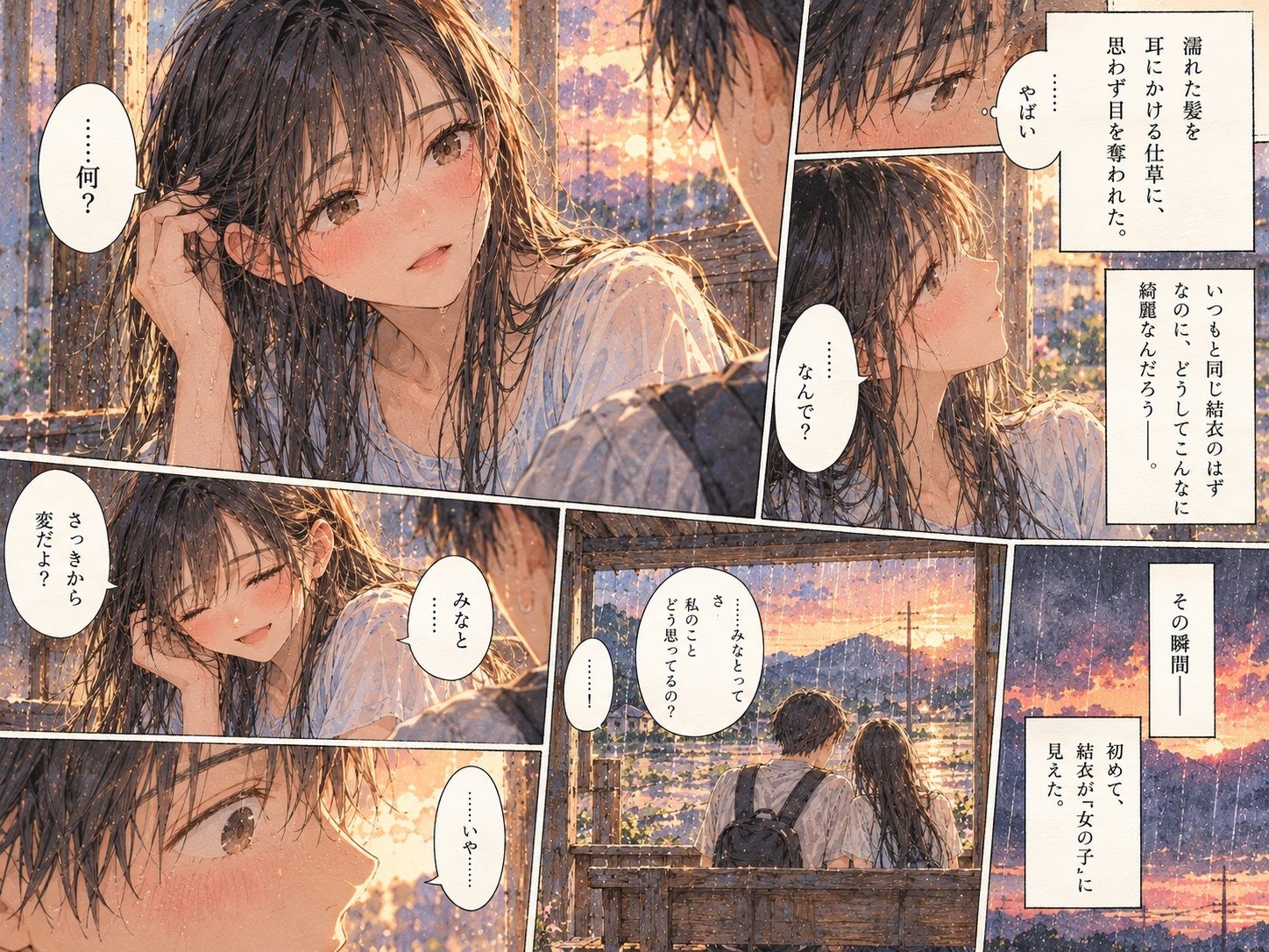 雨宿り、幼なじみが女になった。〜濡れた彼女と二人きりになった夏の夕暮れ〜 画像3