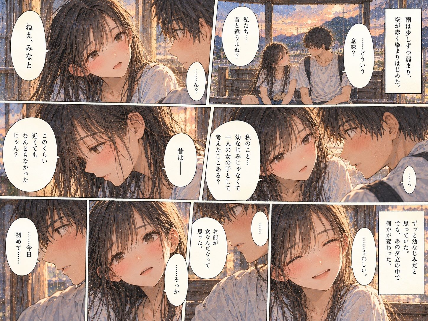 雨宿り、幼なじみが女になった。〜濡れた彼女と二人きりになった夏の夕暮れ〜 画像5