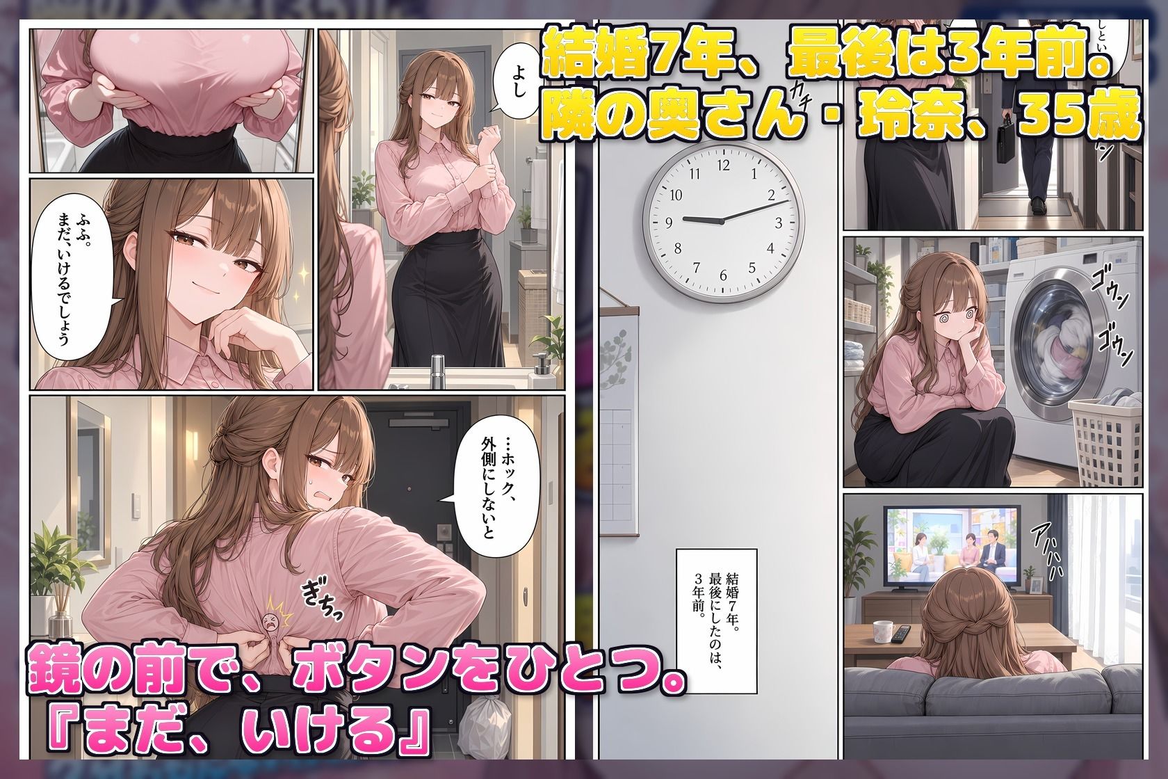 隣の人妻(35)に「私のテク、我慢できたら中出しさせてあげる」と挑発されたので、本気で我慢した結果 画像2