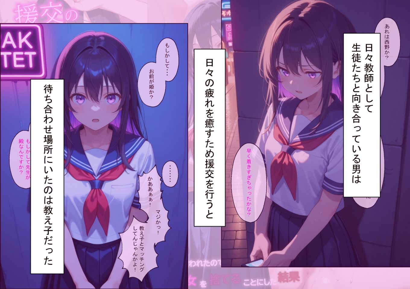 援交の待ち合わせ場所に担当する教え子が待っていました 画像2
