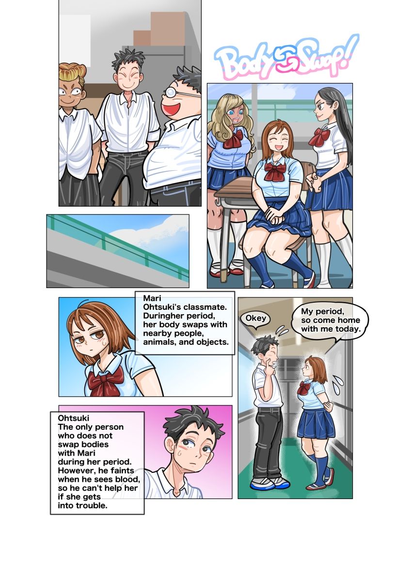 【Bodyswap・TS】Mari sometimes change！ サンプル2ページ