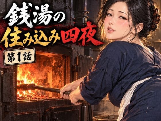 銭湯の住み込み四夜 第1話 閉店後の釜場で、41歳の人妻の女将が住み込みの釜焚きに抱かれる
