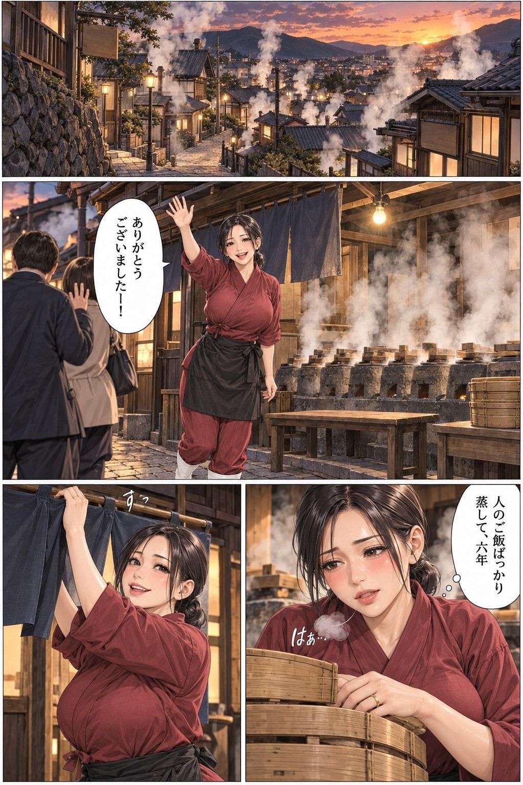 別府鉄輪 湯けむりの蒸し小屋 第1話 39歳の人妻が、湯を掘りに来た職人と湯気の石室にこもる 画像1