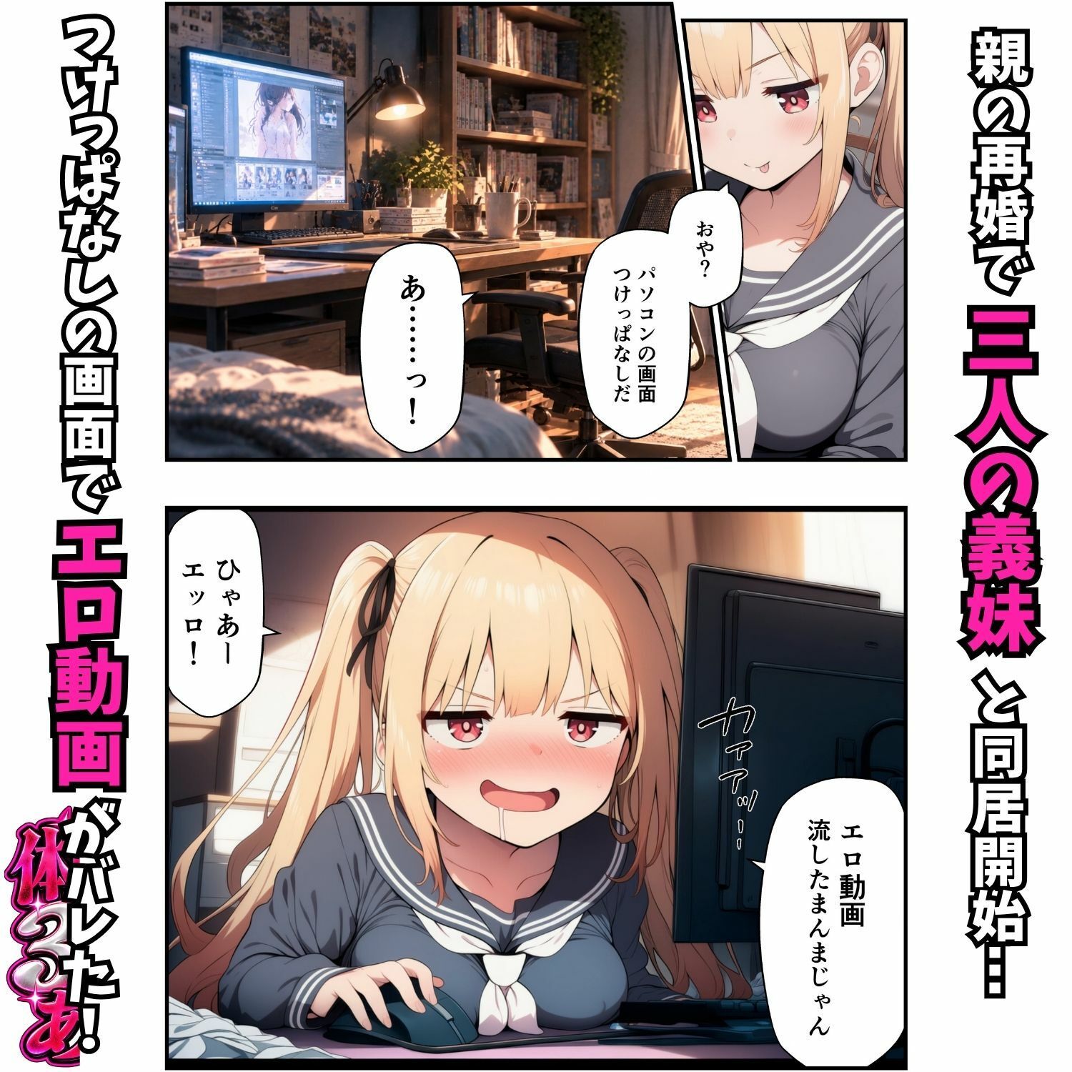 三姉妹が逆夜●い!義妹ハーレムで生ハメ三昧 1枚目