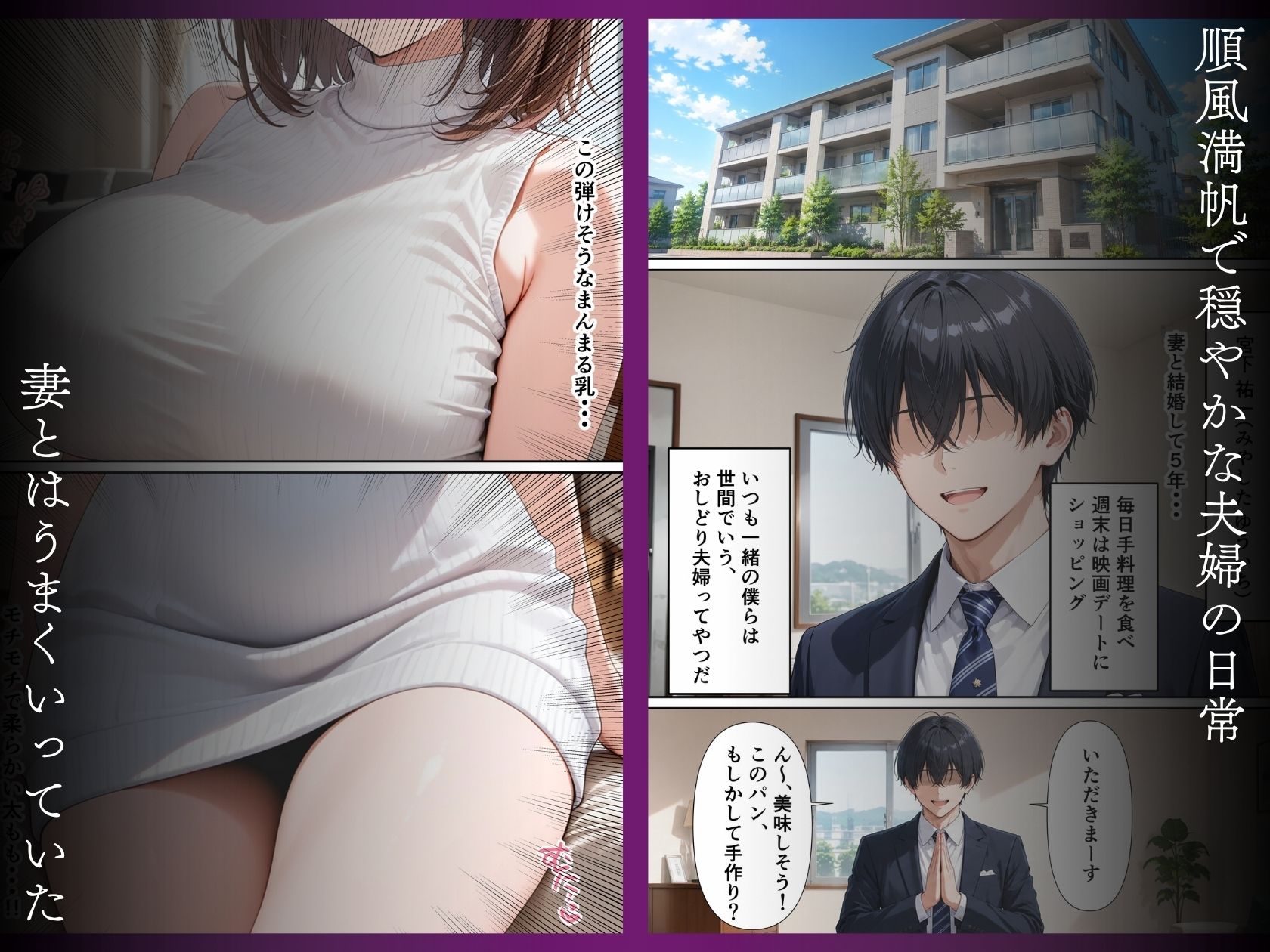 真面目な人妻OLが上司に寝取られて浮気交尾にハマる話 画像1