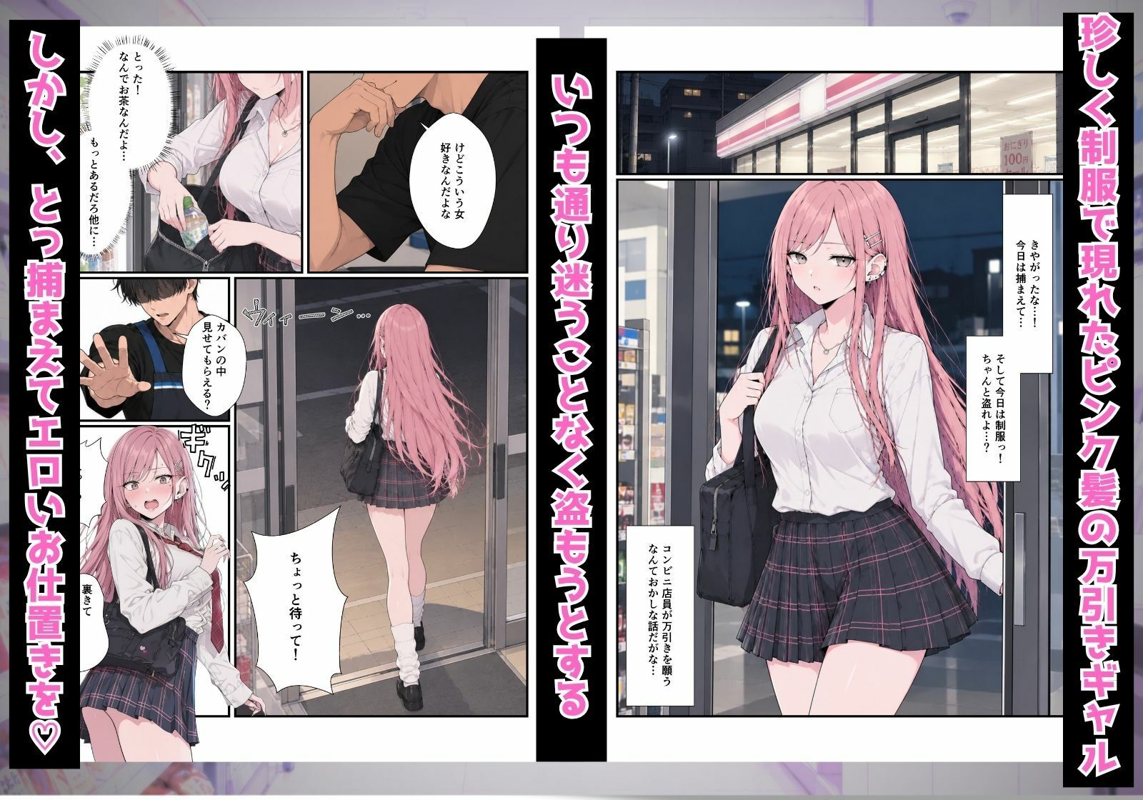 【エロ漫画】コンビニ店長の俺、万引きギャルに中出し強要したら妊婦にさせちゃった。6