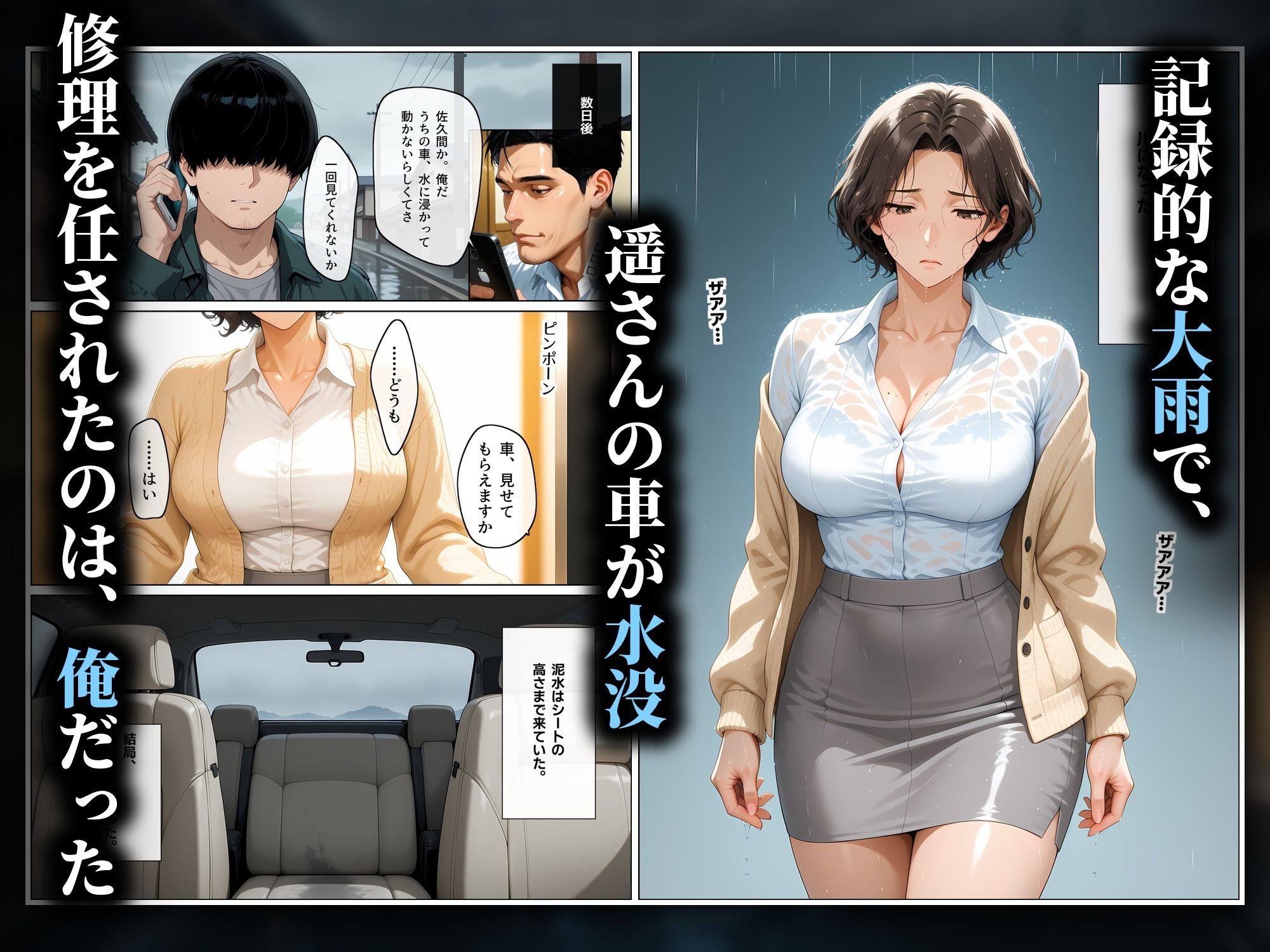 先輩の人妻と車の修理代のかわりにセックスする契約をしたら、三回では終われなくなった話 画像2