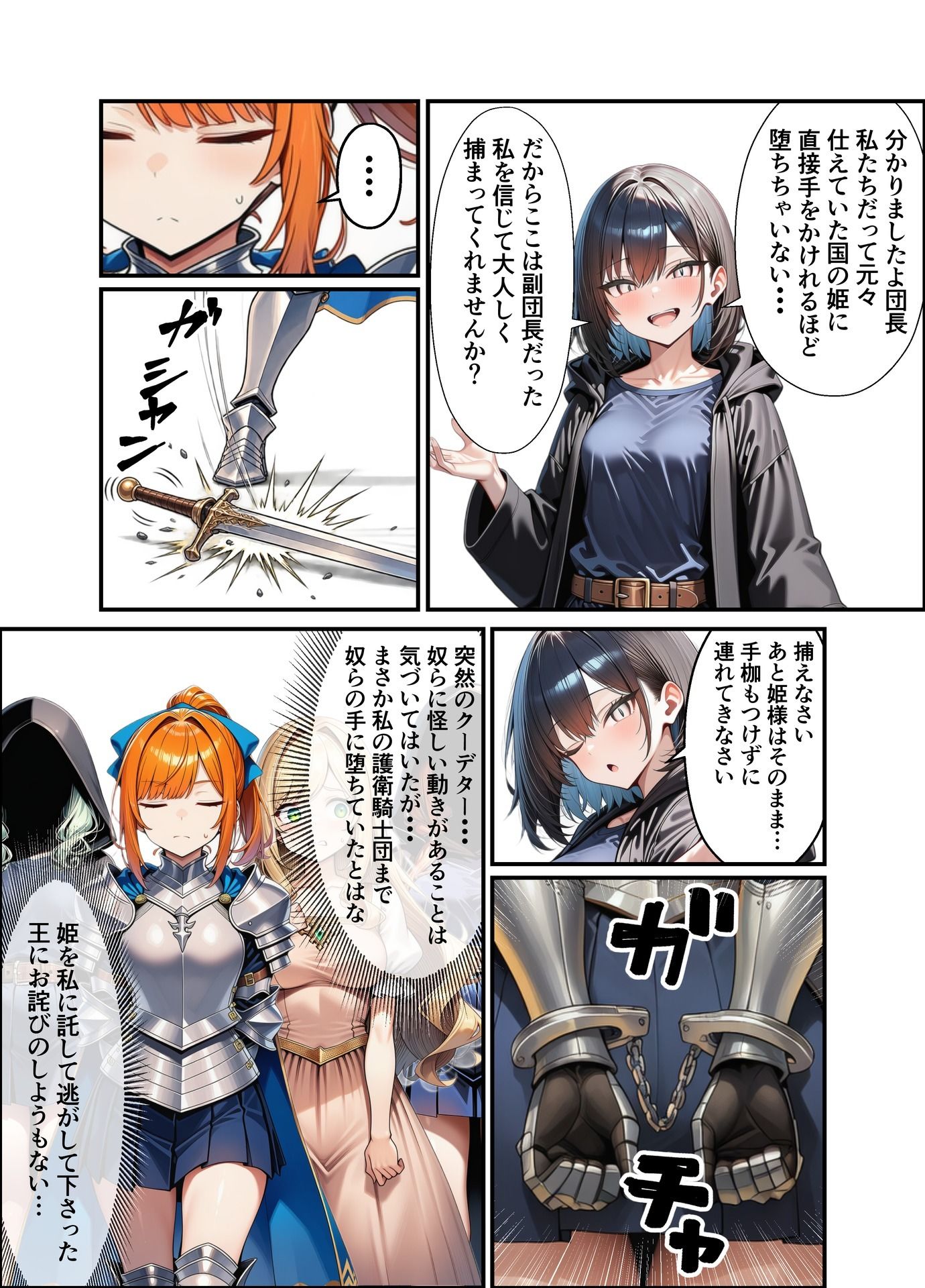 護衛女騎士団長ヴァルシエラ  〜姫様を人質に命令に従わされ誇りを踏み躙られる物語〜 サンプル2/10