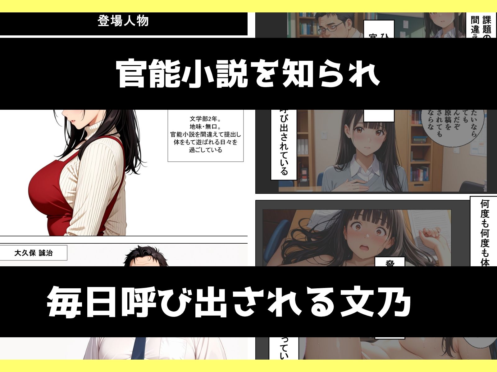 味むっつり文学巨乳少女が寸止めを繰り返されてメス堕ちさせられる話 サンプル画像 1
