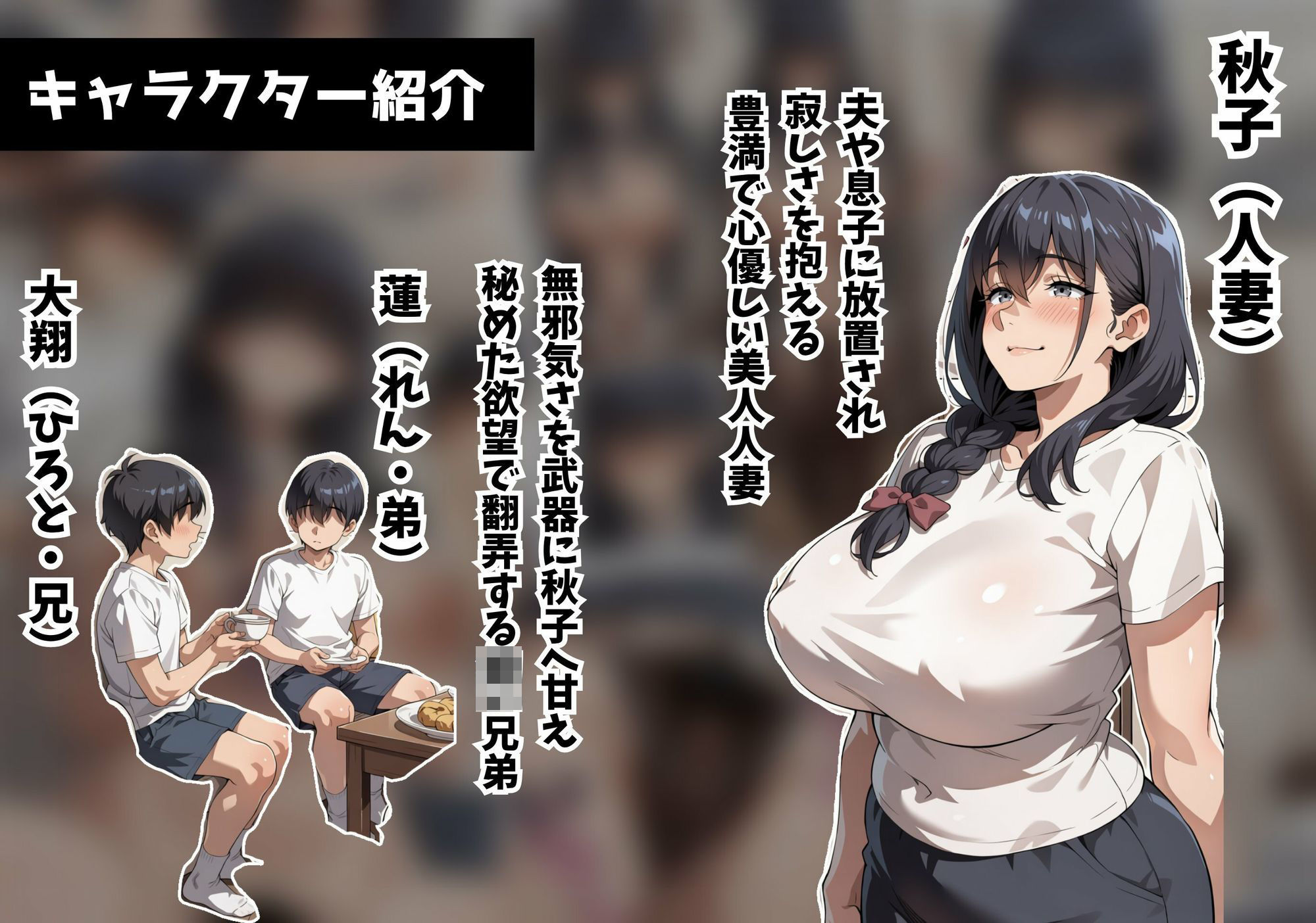 母性と欲に溺れた私〜息子の友達の小さなおち〇ちに敗北した母〜 - hitomi raw無料エロ漫画（同人誌）サンプル画像 001