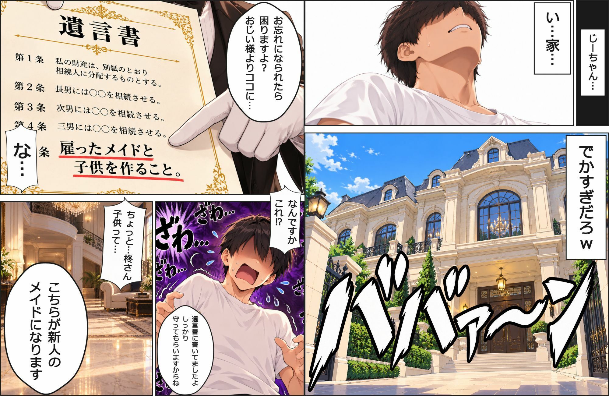 遺産で豪邸ゲット！家の掟は「メイドと子作り」〜ノリノリ黒ギャルメイドと排卵日種付け〜 画像3