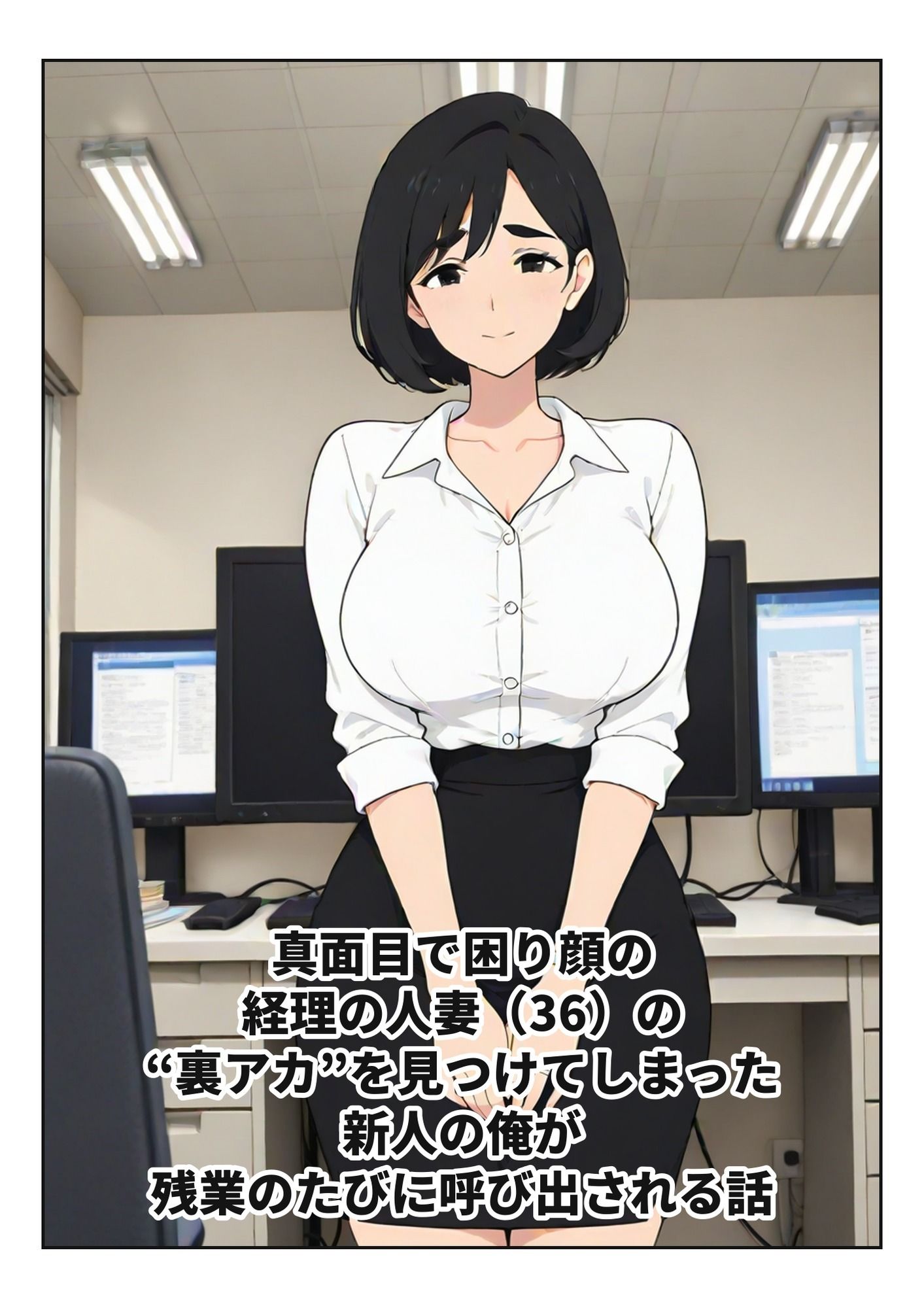 真面目で困り顔の経理の人妻(36)の‘裏アカ’を見つけてしまった新人の俺が残業のたびに呼び出される話【前編】 画像1