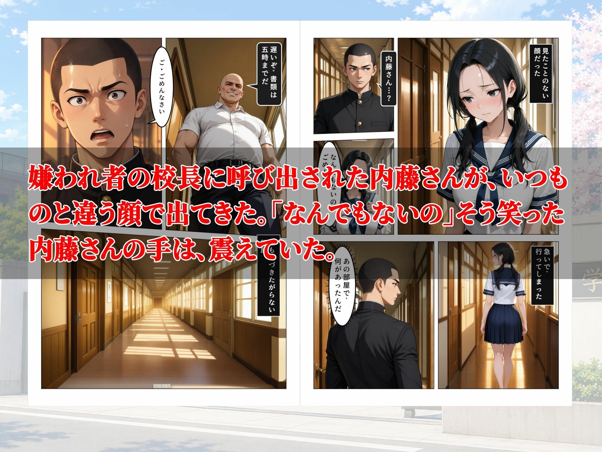 童貞のボクが大好きな優等生ヒロインを目の前で校長に弱みを握られNTRされた話〜内藤 梓編〜初めての告白〜 画像3