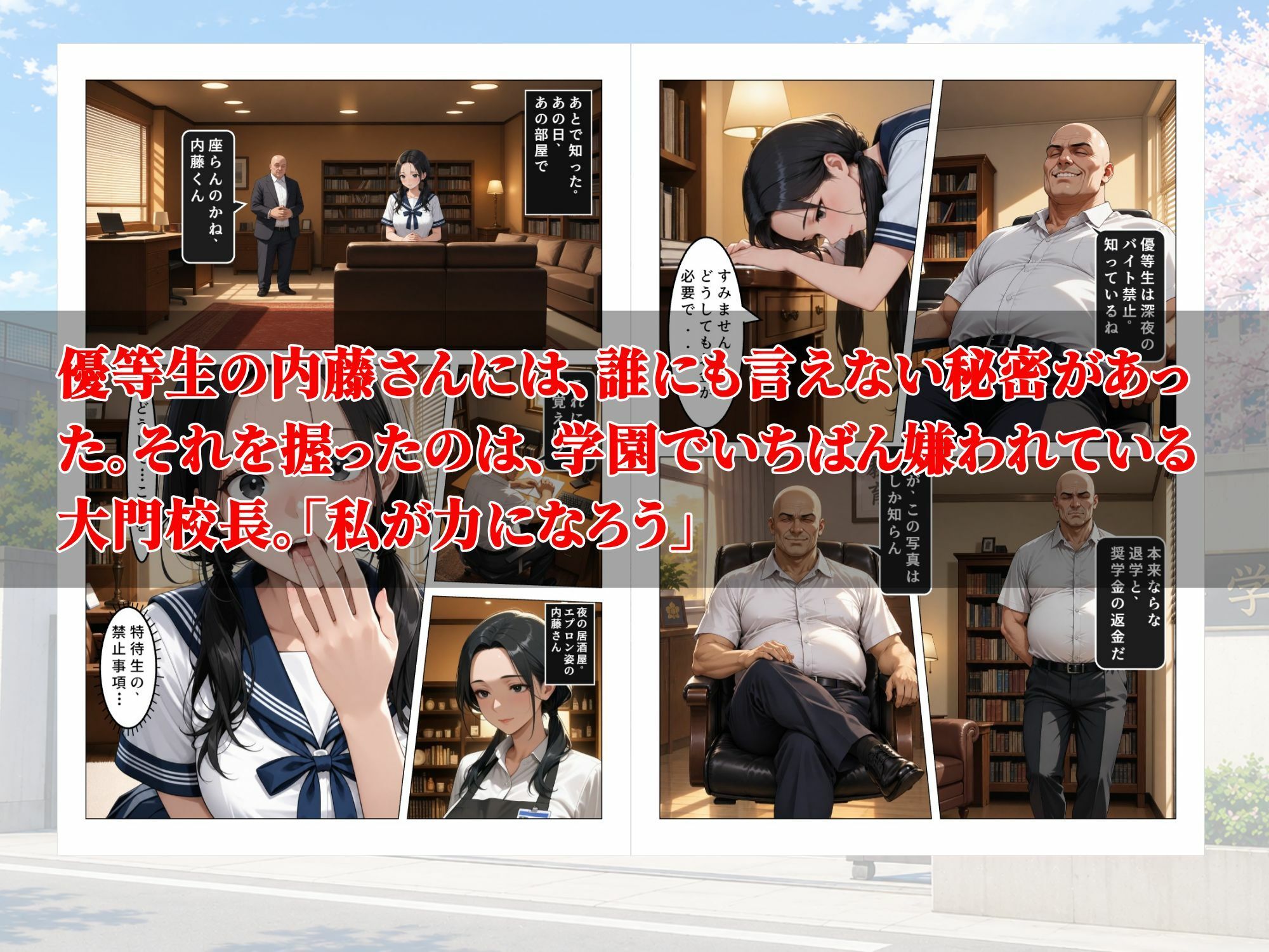 童貞のボクが大好きな優等生ヒロインを目の前で校長に弱みを握られNTRされた話〜内藤 梓編〜初めての告白〜 画像4