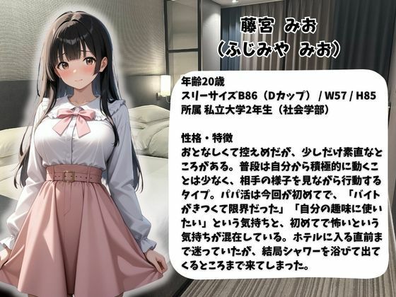 処女だったのに・・・初めてのパパ活で中出しされました巨乳女子大生 みおちゃん サンプル1