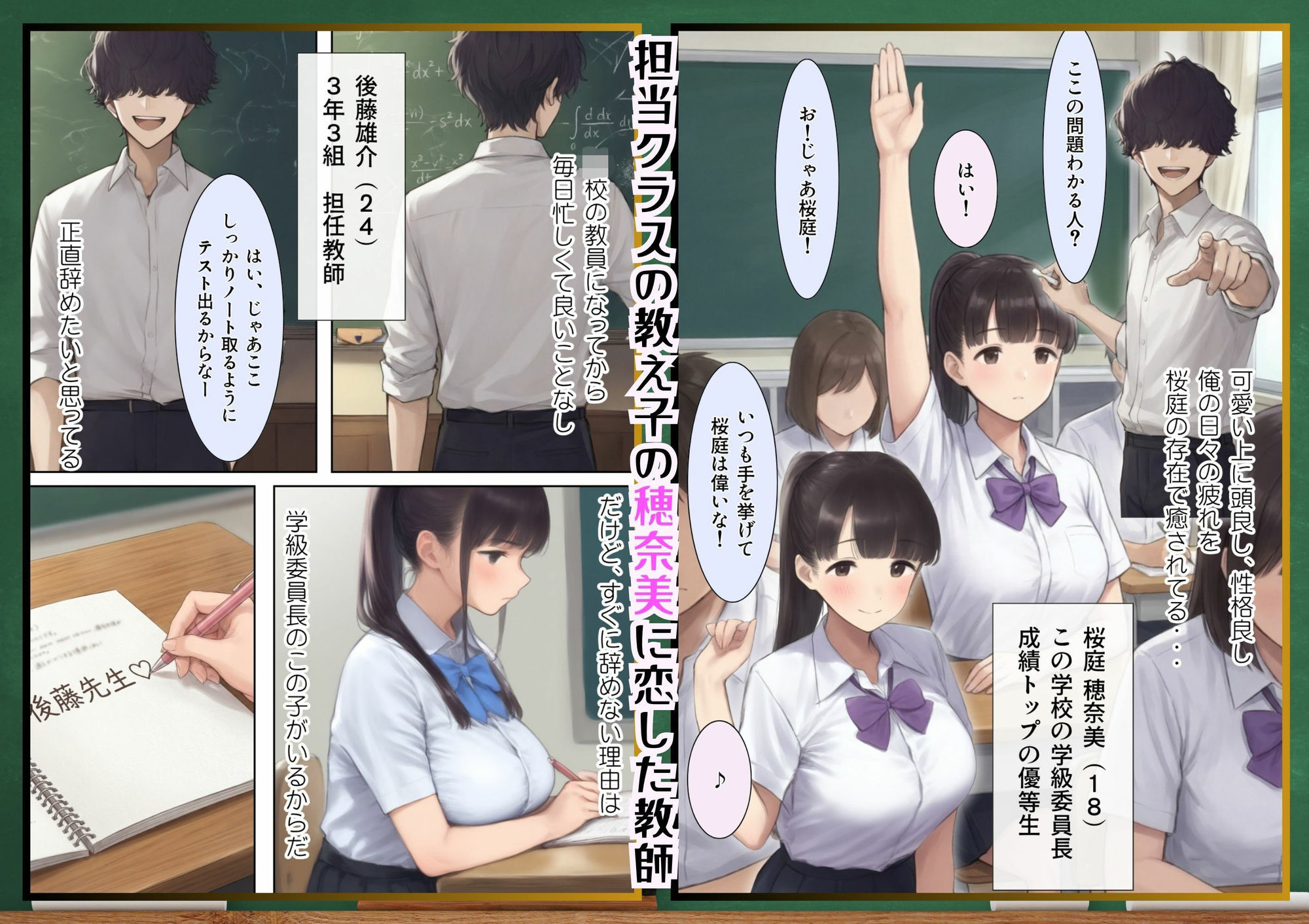 学校No1美女の学級委員長がドM先生にアナル舐めさせて激臭まんこに中出し 画像1