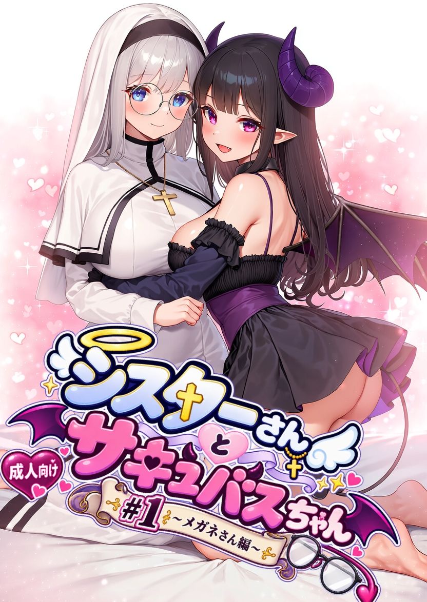 シスターさんとサキュバスちゃん 成人向け #1 〜メガネさん編〜 画像1