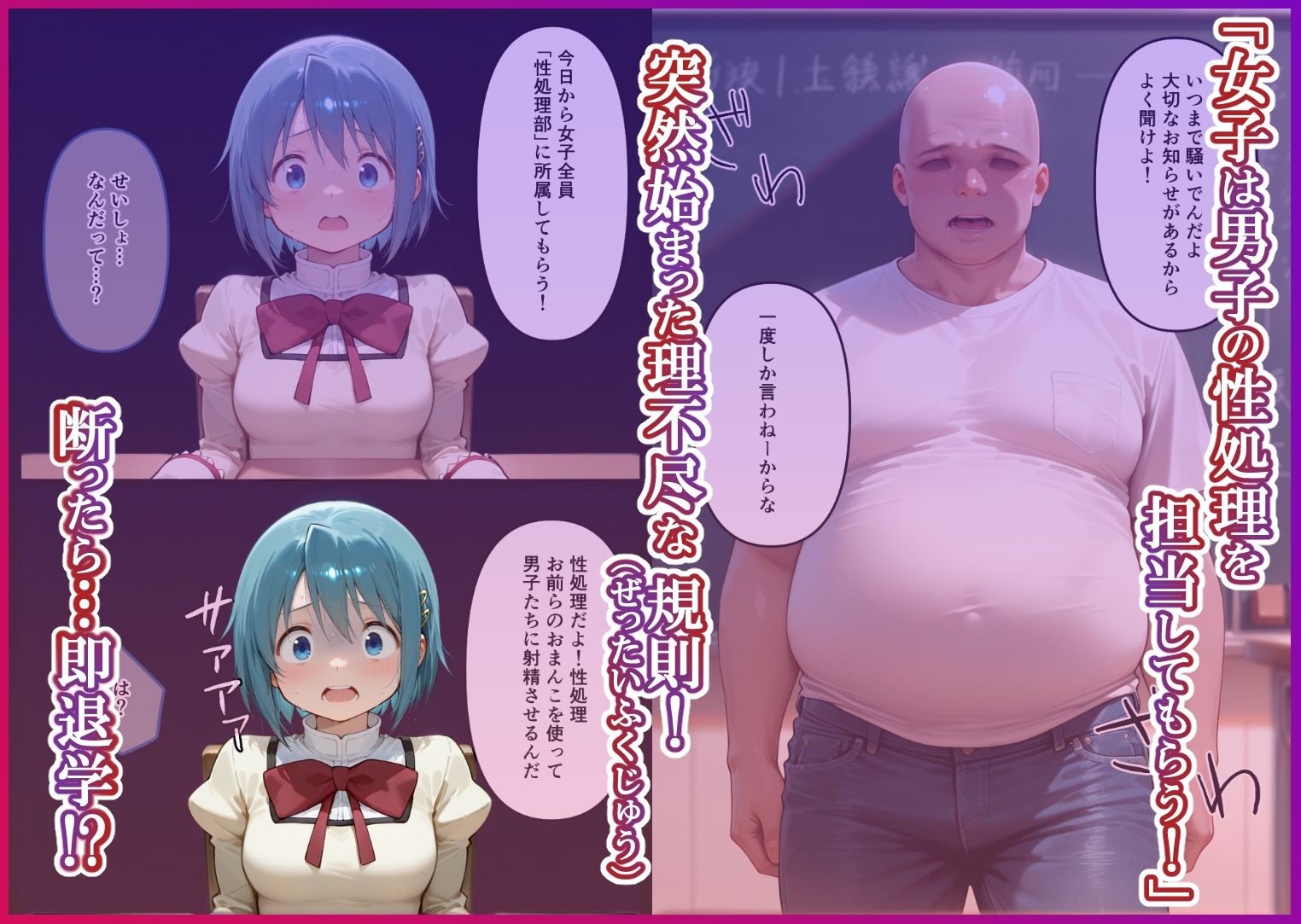 S○Xしないと即退学? 今日から全員強●性処理部 中出しでご奉仕ポイント大量GET快楽堕ち凌●学園 まど〇ギ編 画像1
