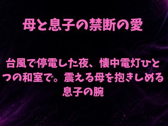 台風で停電した夜、懐中電灯ひとつの和室で。震える母を抱きしめる息子の腕 画像1