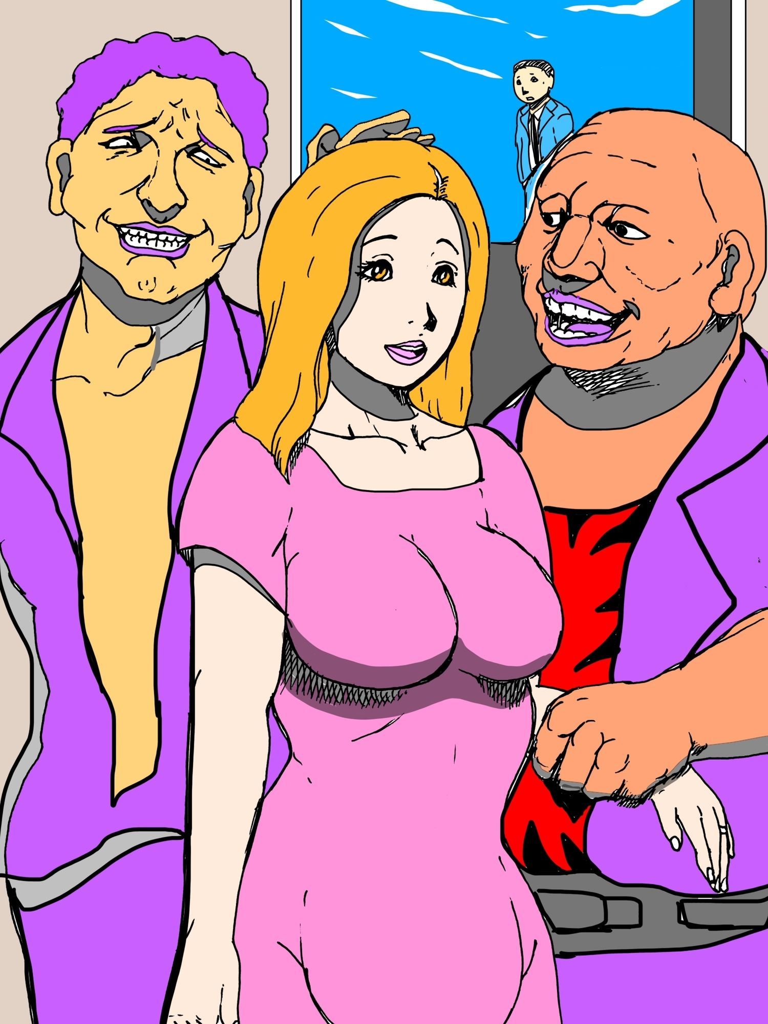 愛妻が見知らぬ男性たちと楽しそうに談笑していた…