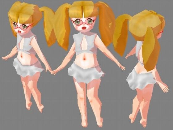 3D女性素体データ集 Vol.4 (ローポリ・成人版)のサンプル画像 2