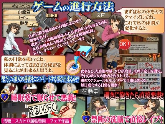 穴から覗く妹の日常と睡眠薬と催●術 画像1