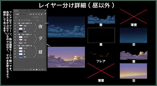 素材_時差入道雲05_昼/夕/夜 彩玉 エロ4