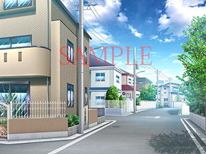 著作権フリー背景CG素材「屋内プール 住宅街」 画像3