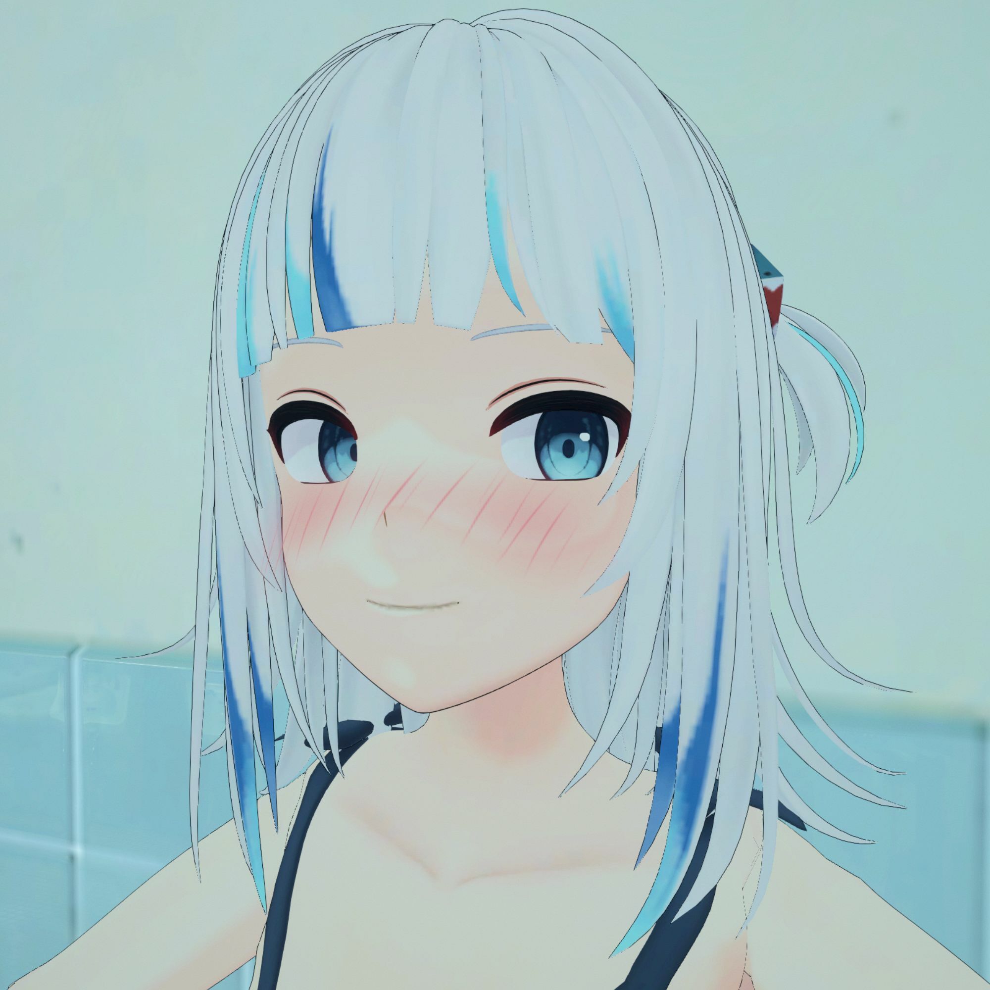 【VR対応】サメちゃんと学校のトイレでえっち【日本語/English】 画像5