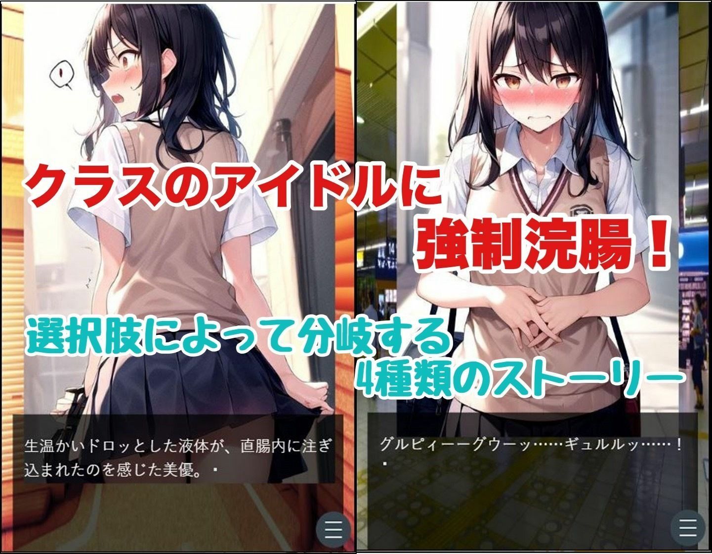 サンプル画像1:女子●生 強●浣腸＆強●排便(わたあめ) [d_543357]