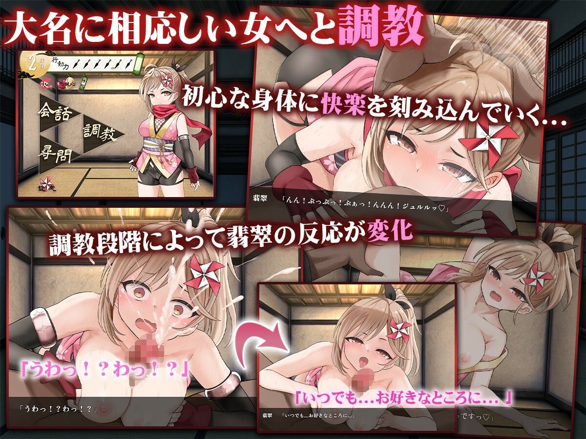 サンプル画像2:蜜壺の檻〜囚われくのいちの献上録〜(ぬるはちぽんぽん) [d_574672]