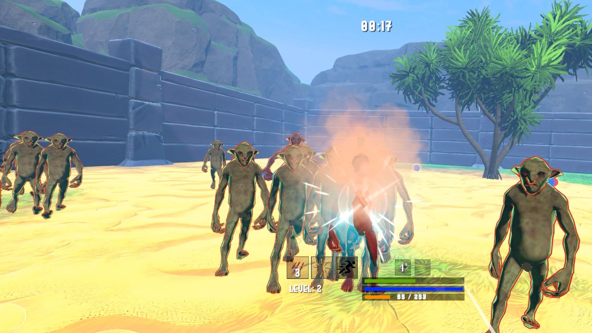 サンプル画像5:【VR専用アクションゲーム】勇者のカノジョ  ゴブリンを討伐する(ハーフトーンドット) [d_577088]