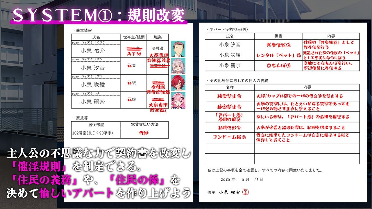 サンプル画像2:催淫アパート〜催淫居住規則による住民支配〜(出た、見た、買った。) [d_597444]