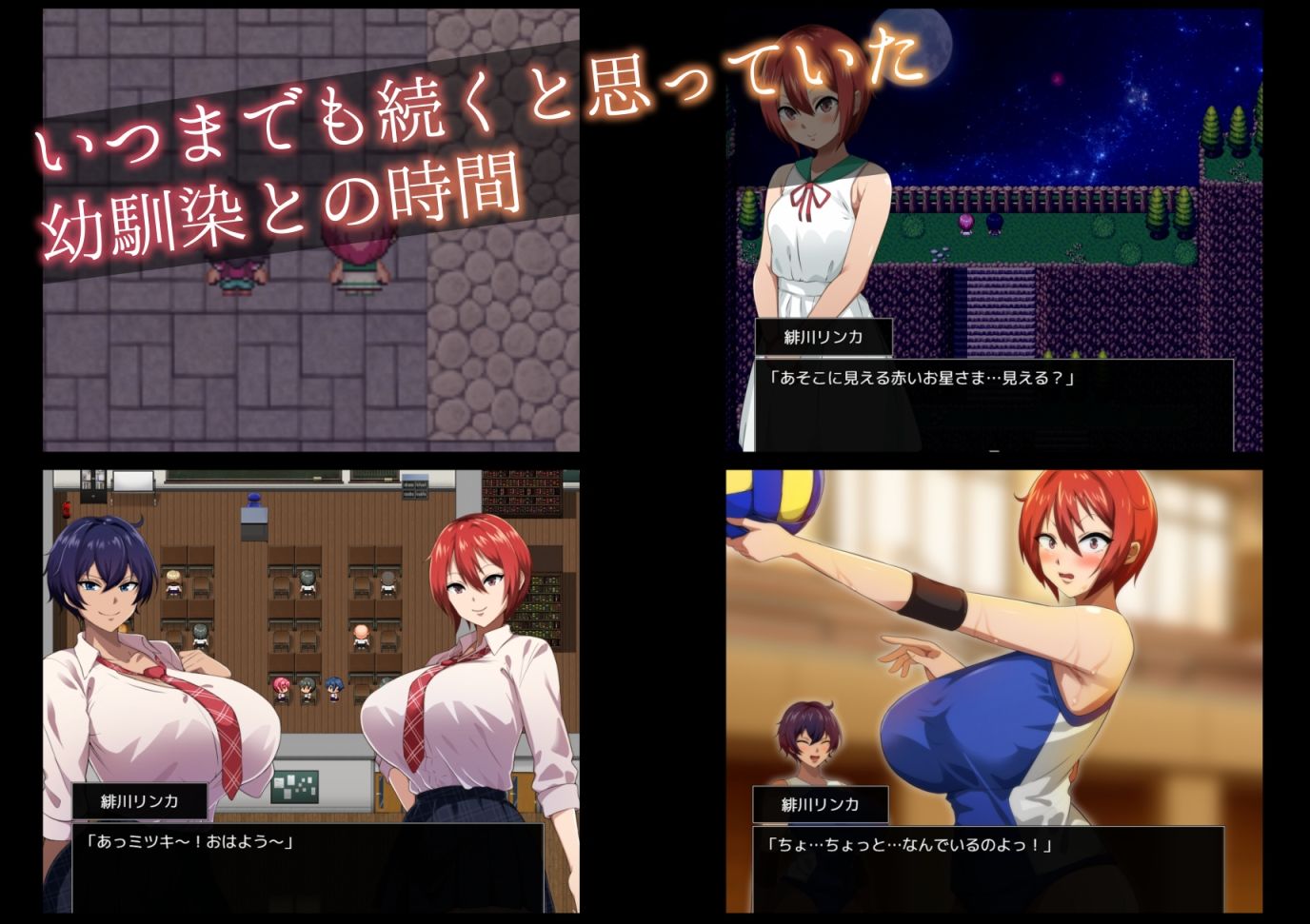 サンプル画像2:月夜に輝く赤い華(夏音制作) [d_608558]