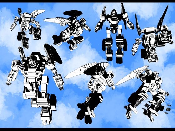 サンプル画像3:クリップスタジオ専用3D可動オブジェクトのロボット(神威獅鳳) [d_623566]