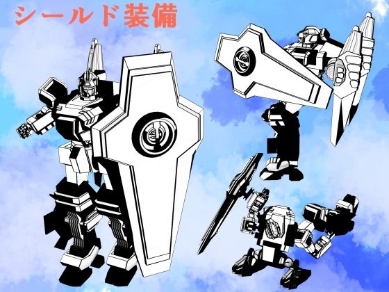 サンプル画像4:クリップスタジオ専用3D可動オブジェクトのロボット(神威獅鳳) [d_623566]