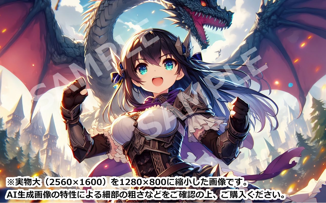 サンプル画像4:萌え系美少女ファンタジーイラスト素材集「ドラゴン使い」(幻想鍛冶工房) [d_629450]