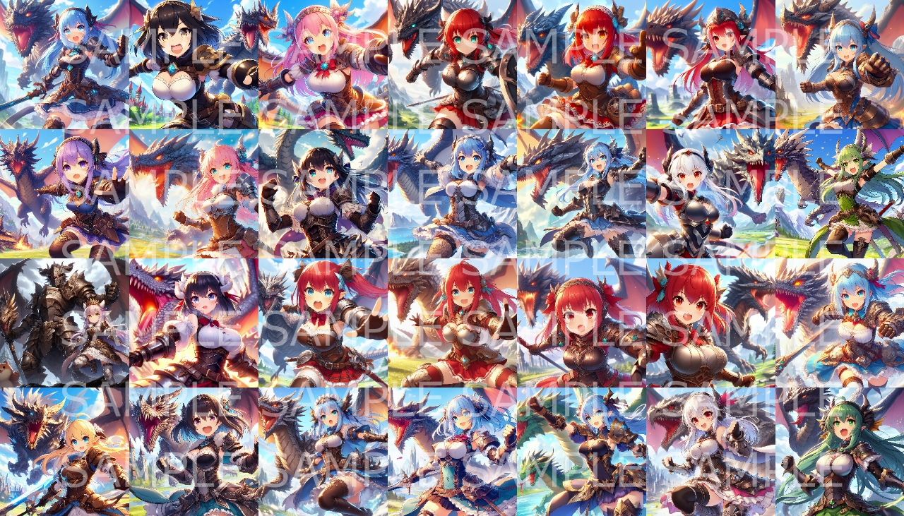 サンプル画像6:萌え系美少女ファンタジーイラスト素材集「ドラゴン使い」(幻想鍛冶工房) [d_629450]